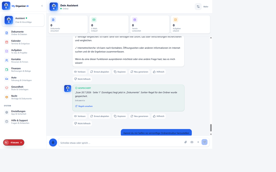 My Organizer AI — Assistent
